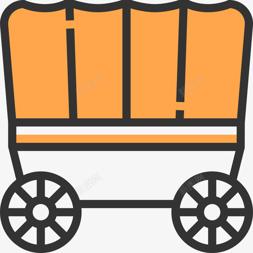 马车牛仔黄影图标svg_新图网 https://ixintu.com 牛仔 马车 黄影