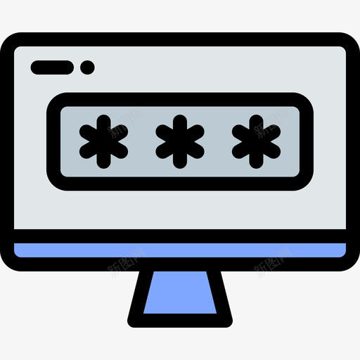 监视器数据保护线颜色图标svg_新图网 https://ixintu.com 数据保护 监视器 线颜色