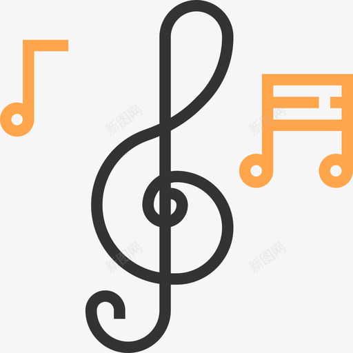 谱曲摇滚黄影图标svg_新图网 https://ixintu.com 摇滚 谱曲 黄影