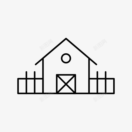 农舍谷仓谷仓屋图标svg_新图网 https://ixintu.com 农舍 夏天 谷仓 谷仓屋