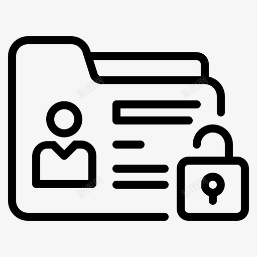 不安全信息个人信息个人资料图标svg_新图网 https://ixintu.com gdpr线路 不安全信息 个人信息 个人资料 解锁