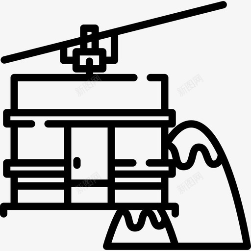 缆车冬季运动12直线型图标svg_新图网 https://ixintu.com 冬季运动12 直线型 缆车