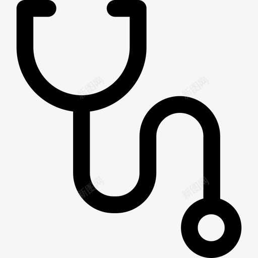 听诊器杂项16线性图标svg_新图网 https://ixintu.com 听诊器 杂项16 线性
