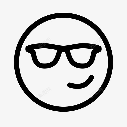 酷情感脸图标svg_新图网 https://ixintu.com 情感 感觉 界面图标1中 笑脸 脸 酷