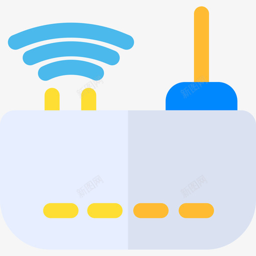 Wifi路由器智能设备4扁平图标svg_新图网 https://ixintu.com Wifi路由器 扁平 智能设备4