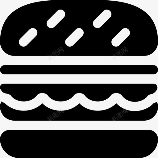 汉堡活动机构2已填充图标svg_新图网 https://ixintu.com 已填充 汉堡 活动机构2