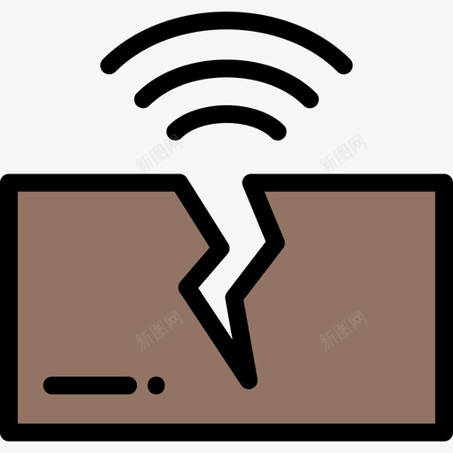地震自然灾害8线性颜色图标svg_新图网 https://ixintu.com 地震 线性颜色 自然灾害8