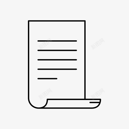 纸张文件信件图标svg_新图网 https://ixintu.com 信件 文件 纸张 行 页