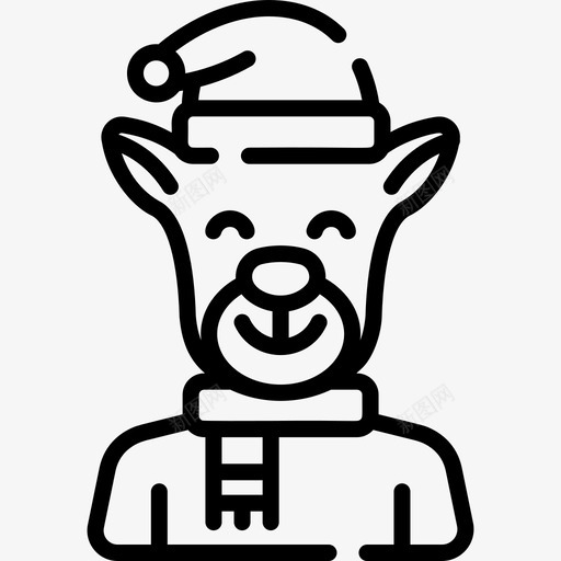 驯鹿圣诞化身9直系图标svg_新图网 https://ixintu.com 圣诞化身9 直系 驯鹿