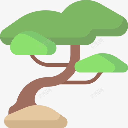 盆景瓷器12扁平图标svg_新图网 https://ixintu.com 扁平 瓷器12 盆景