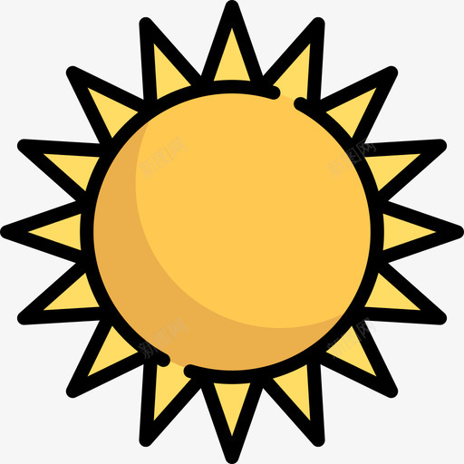 太阳动物与自然2线性颜色图标svg_新图网 https://ixintu.com 动物与自然2 太阳 线性颜色