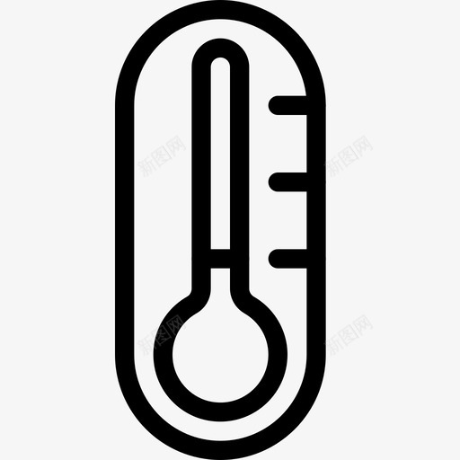 温度计度数测量值图标svg_新图网 https://ixintu.com 冬季线图标 可缩放 度数 测量值 温度 温度计