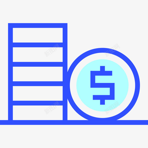 硬币金融银行线颜色图标svg_新图网 https://ixintu.com 硬币 线颜色 金融银行