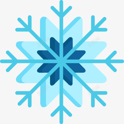 雪花新年10平淡图标svg_新图网 https://ixintu.com 平淡 新年10 雪花