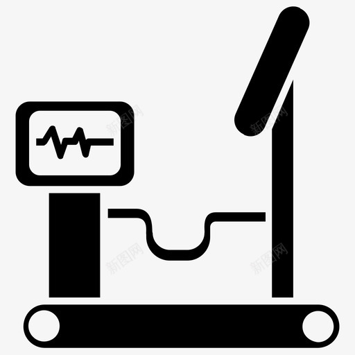跑步机运动压力测试心脏压力图标svg_新图网 https://ixintu.com 健康检查图标 压力心电图测试 心脏压力 心脏跑步机 跑步机 运动压力测试