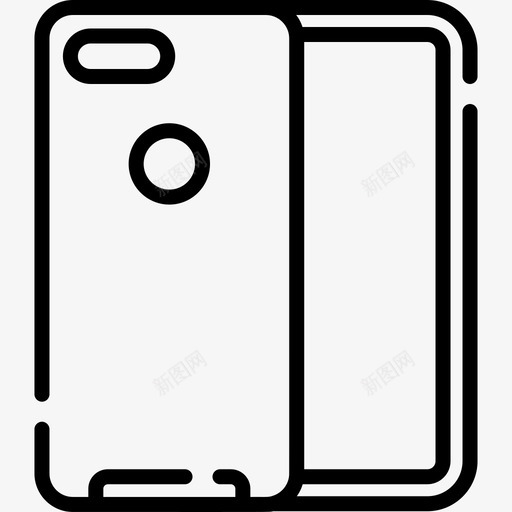 手机壳mac设备线性图标svg_新图网 https://ixintu.com mac设备 手机壳 线性