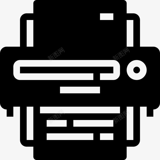 打印机电子办公图标svg_新图网 https://ixintu.com 办公 印刷 商务必需品 打印机 电子 纸张