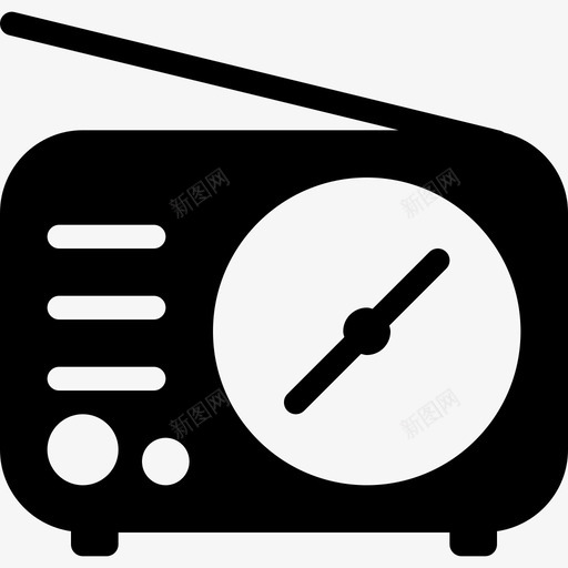 收音机复古4填充图标svg_新图网 https://ixintu.com 填充 复古4 收音机