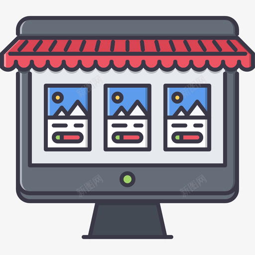 网购7号店彩色图标svg_新图网 https://ixintu.com 7号店 彩色 网购