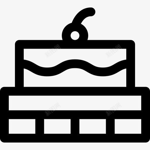 蛋糕寒假5线性图标svg_新图网 https://ixintu.com 寒假5 线性 蛋糕