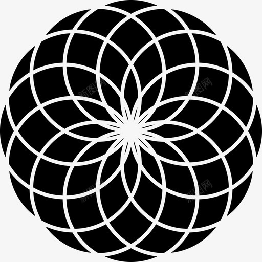 几何花椭圆形图标svg_新图网 https://ixintu.com 几何 几何花椭圆形螺旋形 形状 椭圆形 花 螺旋形