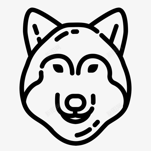 狼动物自然图标svg_新图网 https://ixintu.com 动物 捕食者 狼 自然 野生动物