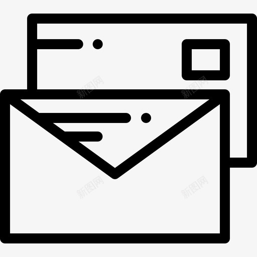 电子邮件联系我们直线图标svg_新图网 https://ixintu.com 电子邮件 直线 联系我们