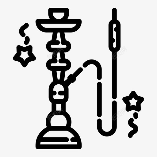 水烟机咖啡馆庆祝会图标svg_新图网 https://ixintu.com 咖啡馆 庆祝 庆祝会 放松 水烟机 派对 酒廊