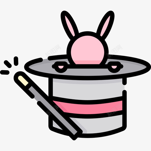 魔法23岁生日线性颜色图标svg_新图网 https://ixintu.com 23岁生日 线性颜色 魔法