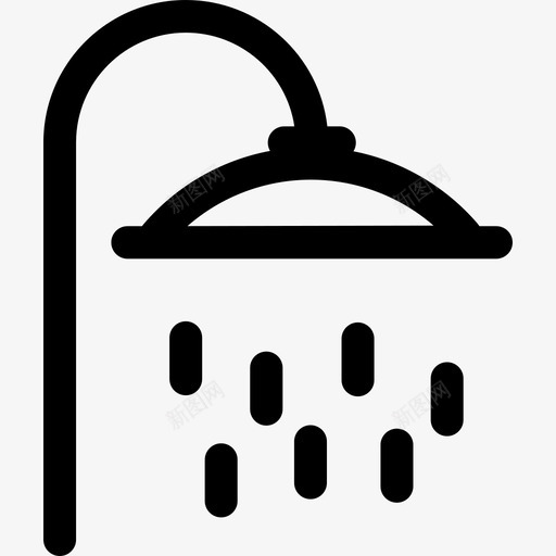 淋浴桑拿6直管图标svg_新图网 https://ixintu.com 桑拿6 淋浴 直管