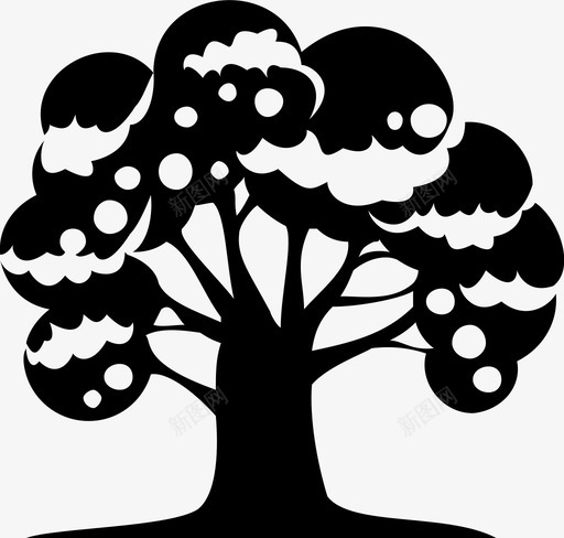 雪树森林植物图标svg_新图网 https://ixintu.com 冬天 森林 植物 雪树