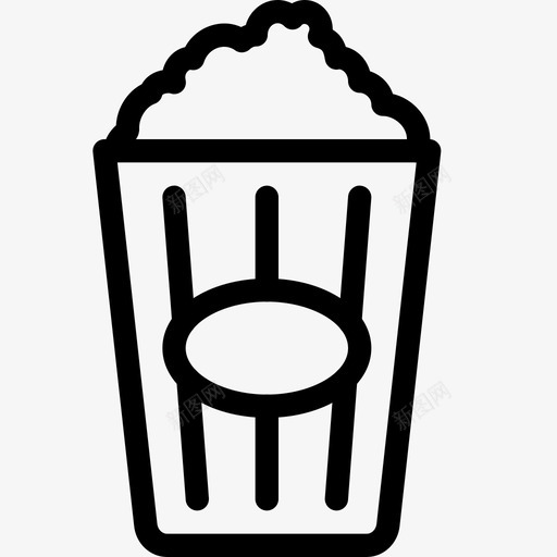 爆米花容器玉米仁图标svg_新图网 https://ixintu.com 容器 泡芙 派对和活动线图标 爆米花 玉米仁