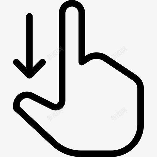滚动触摸手势3线性图标svg_新图网 https://ixintu.com 滚动 线性 触摸手势3