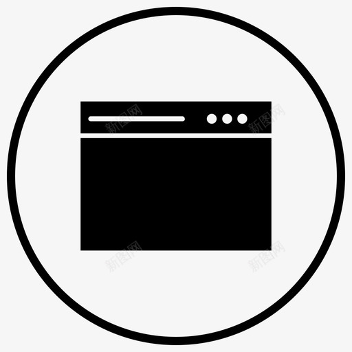 浏览器通信计算机图标svg_新图网 https://ixintu.com 技术 浏览器 网站 计算机 通信 通讯设备黑色填充圆圈
