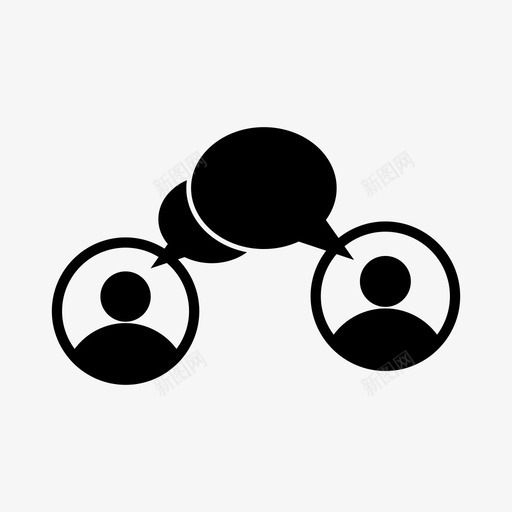 咨询对话讨论图标svg_新图网 https://ixintu.com 咨询 咨询图标 对话 帮助 文本气泡 讨论