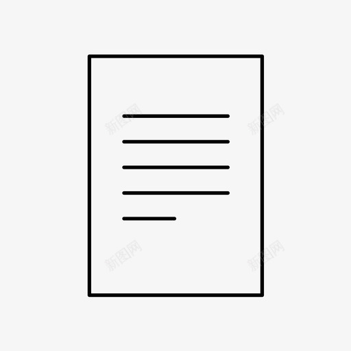 纸张文件信件图标svg_新图网 https://ixintu.com 信件 文件 纸张 行 页