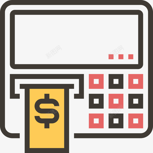 Atm金融科技黄影图标svg_新图网 https://ixintu.com Atm 金融科技 黄影