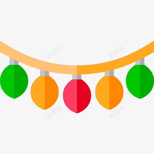 灯圣诞装饰品2扁平图标svg_新图网 https://ixintu.com 圣诞装饰品2 扁平 灯