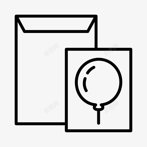 请柬生日庆典图标svg_新图网 https://ixintu.com 庆典 派对 派对文具 生日 舞会 请柬