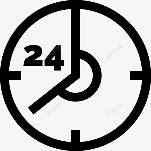 24小时云计算和网络2线性图标svg_新图网 https://ixintu.com 24小时 云计算和网络2 线性