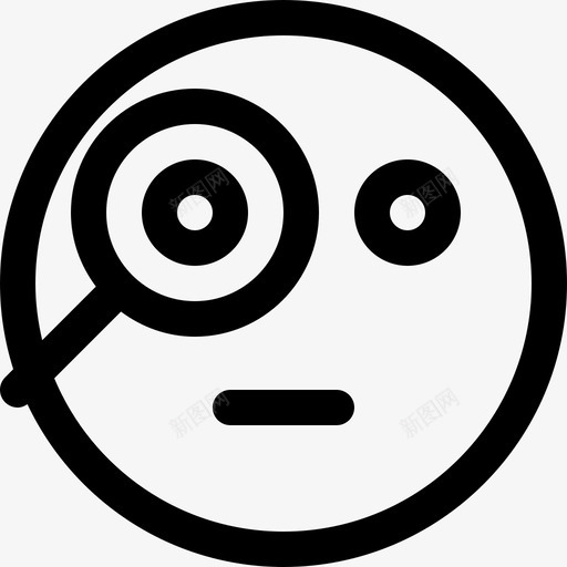 好奇表情直率图标svg_新图网 https://ixintu.com 好奇 直率 表情