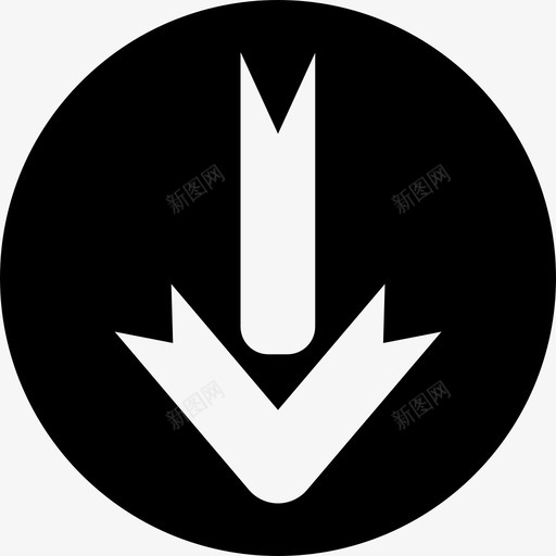 箭头向下箭头光标图标svg_新图网 https://ixintu.com 下载 光标 向下箭头 省道 符号 箭头
