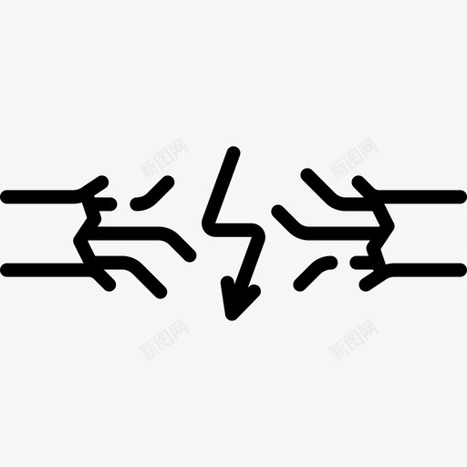 断线电工工具和元件3线性图标svg_新图网 https://ixintu.com 断线 电工工具和元件3 线性