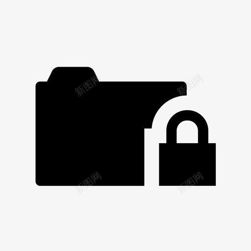 文件夹_加锁svg_新图网 https://ixintu.com 文件夹_加锁