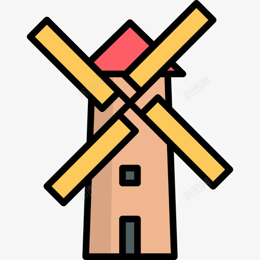 工厂20号楼线性颜色图标svg_新图网 https://ixintu.com 20号楼 工厂 线性颜色