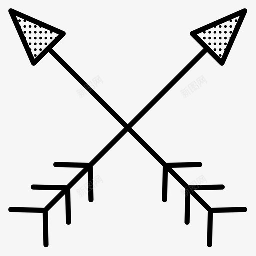 箭武器狩猎星星点点图标svg_新图网 https://ixintu.com 武器 狩猎星星点点 箭