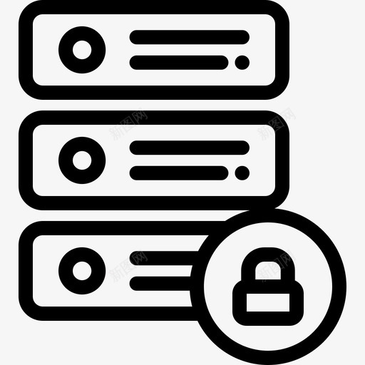 数据库数据保护2线性图标svg_新图网 https://ixintu.com 数据保护2 数据库 线性