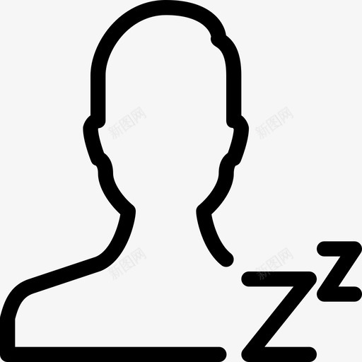 休眠用户休眠非活动图标svg_新图网 https://ixintu.com 休眠 休眠用户 放松 用户操作行图标 非活动