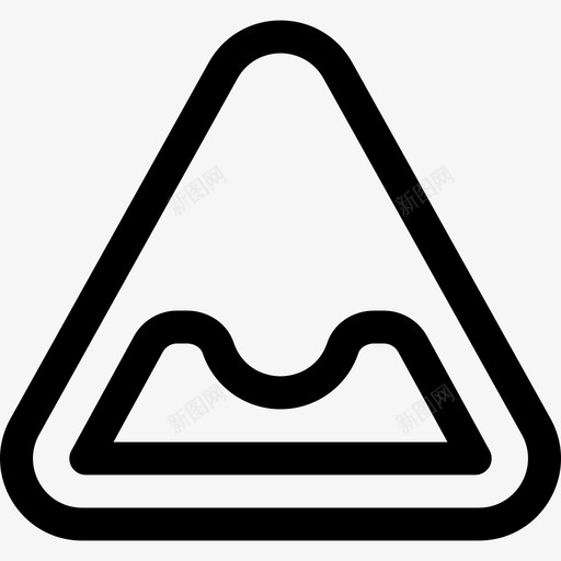 坑洞信号和禁令线性图标svg_新图网 https://ixintu.com 信号和禁令 坑洞 线性