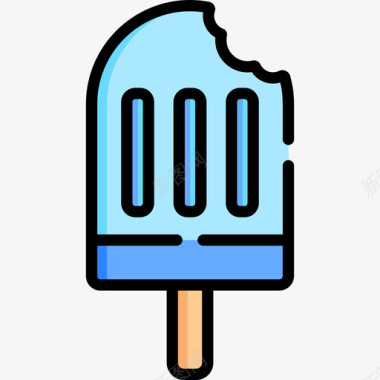 冰淇淋春季15线性颜色图标图标